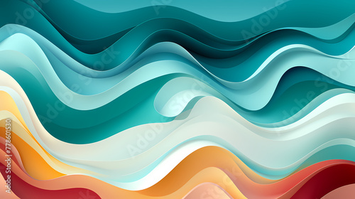 3D abstract wavy background