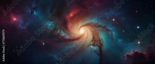 Vibrant galaxy background for astronomy designs. Explore the depth of space