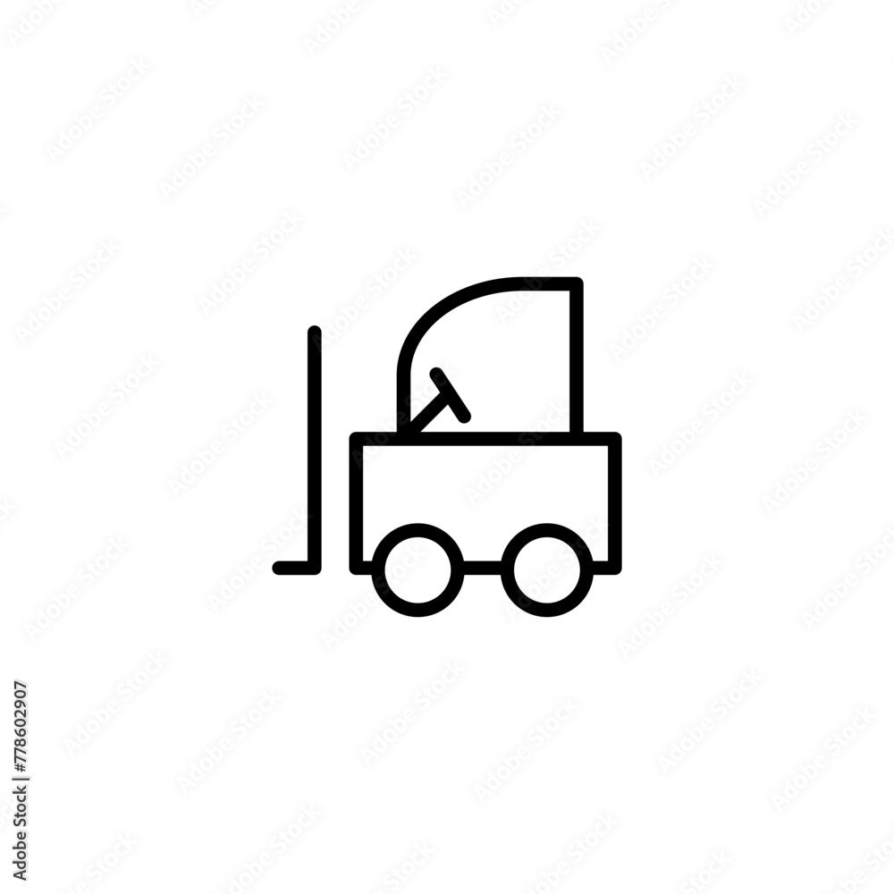 forklift line icon forklift line icon