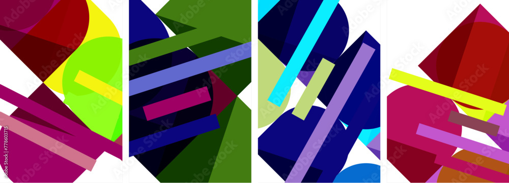 Geometric composition abstract background poster set for wallpaper, business card, cover, poster, banner, brochure, header, website Geometric composition abstract background poster set for wallpaper, business card, cover, poster, banner, brochure, header, website