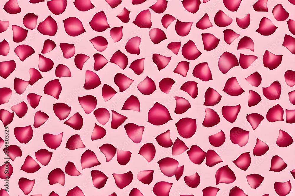 Beautiful pink rose petals forming a pattern and representing a background