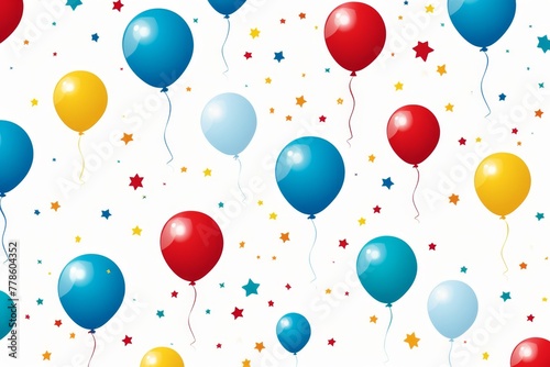 Pattern of colored balloons