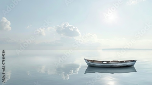 Fishing boat on the lake.