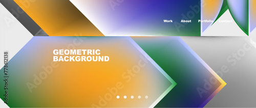 Colorful gradients with abstract geometric shapes. Vector Illustration For Wallpaper, Banner, Background, Card, Book Illustration, landing page