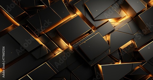 elegant geometric black gold design