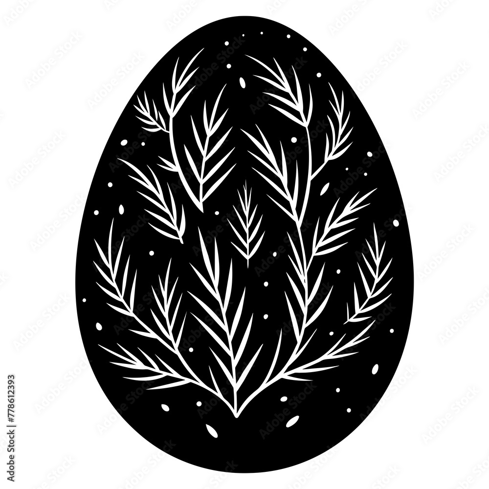 easter egg with ornament silhouette vector illustration,head of a bull,Bunny characters,Holiday t shirt,Hand drawn trendy Vector illustration,Bunny svg face,rabbit on black background