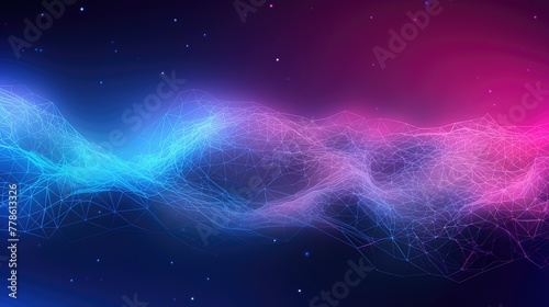 electric waves in pink and blue harmony