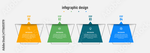 Business infographics template. timeline with 4 steps, options. can be used for workflow diagram, info chart, web design
