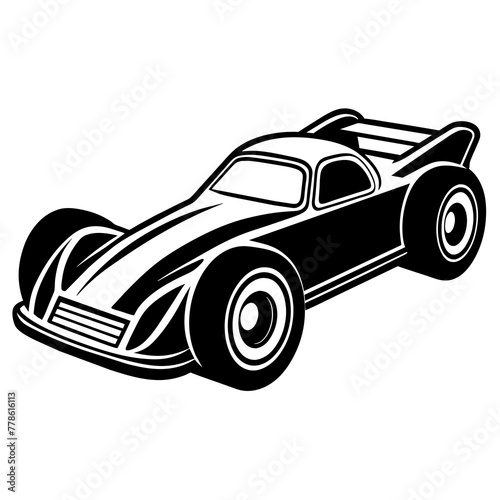 black and white car silhouette vector illustration,head of a bull,sports car characters,Holiday t shirt,Hand drawn trendy Vector illustration,reching car on black background photo