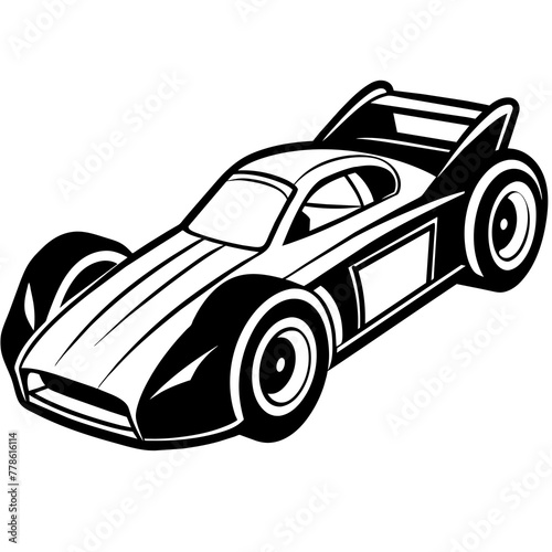 black and white car silhouette vector illustration,head of a bull,sports car characters,Holiday t shirt,Hand drawn trendy Vector illustration,reching car on black background photo