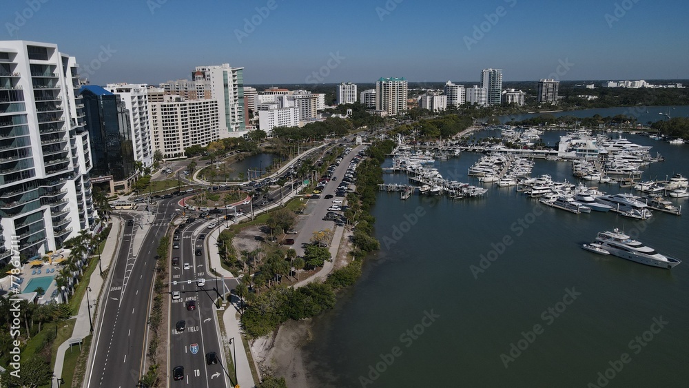 Bayfront Blvd to the marina in downtown Sarasota, Florida