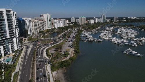 Bayfront Blvd to the marina in downtown Sarasota, Florida © michael