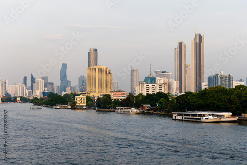 View of the Chao Phraya River and Bangkok City