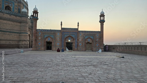 Tomb of Shah Rukn-e-Alam mosque, located in Multan, Punjab, Pakistan, is the mausoleum of the 14th century Punjabi Sufi saint Sheikh Rukn-ud-Din Abul Fateh.  photo