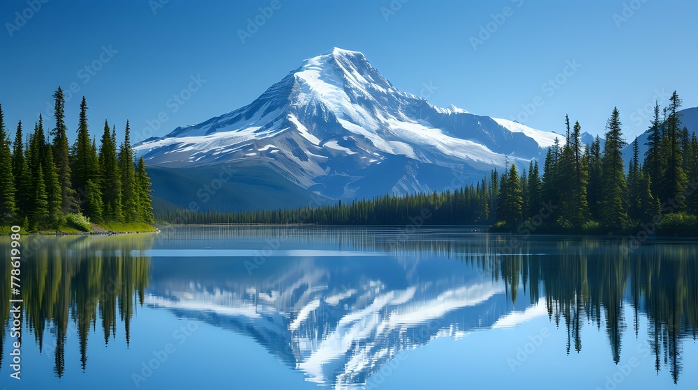 Crystal Vista: Mountain Elegance./n