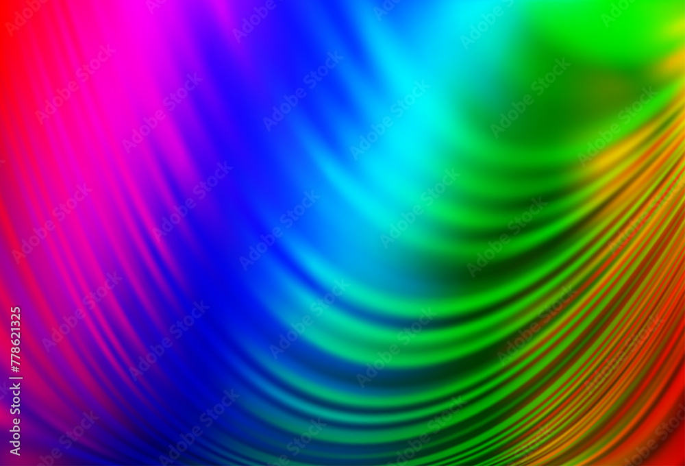 Obraz premium Light Multicolor, Rainbow vector template with bubble shapes.