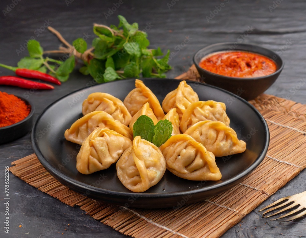 traditional food dumpling momos