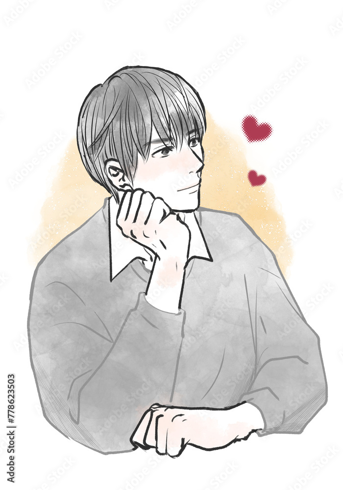 恋をしている男性 恋をしている男性