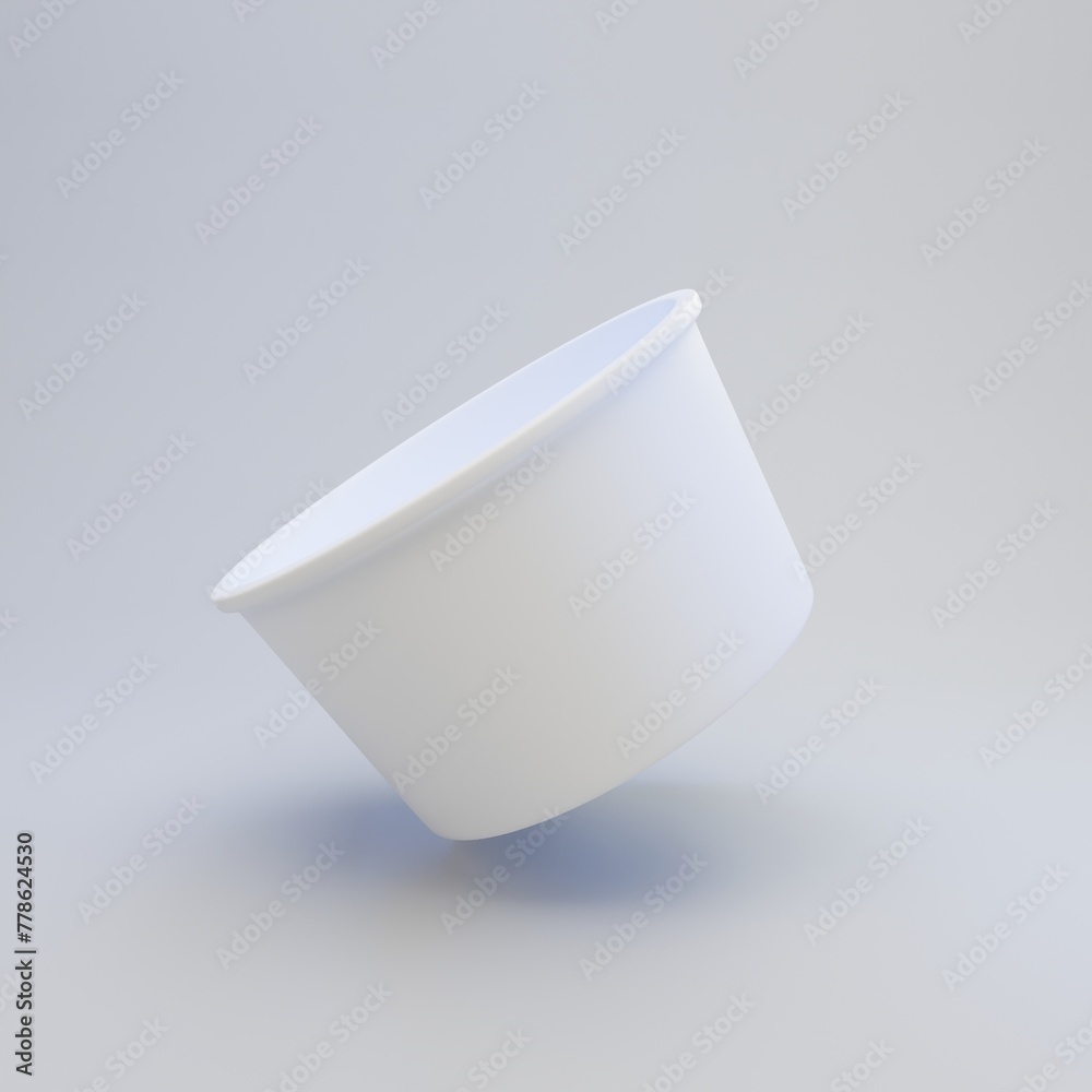 Paper bowl or container mockup isolated on white background Paper bowl or container mockup isolated on white background