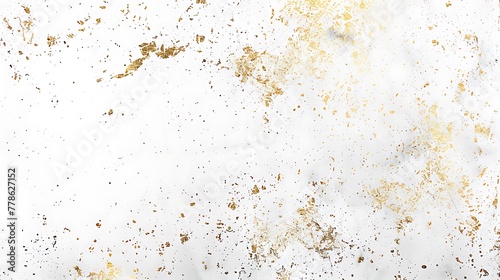 splatter distressed rusty surface gold grunge white backgound texture