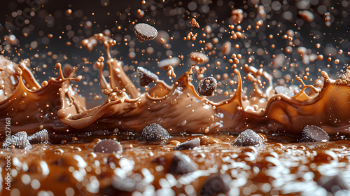 Splash of soft chocolate