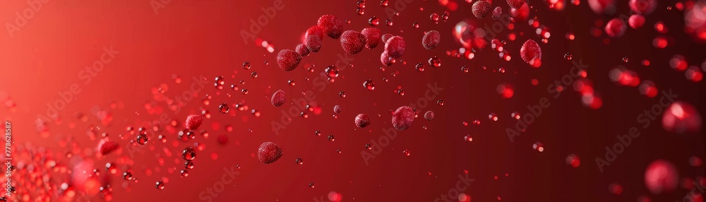 A red background with red dots scattered all over it A red background with red dots scattered all over it