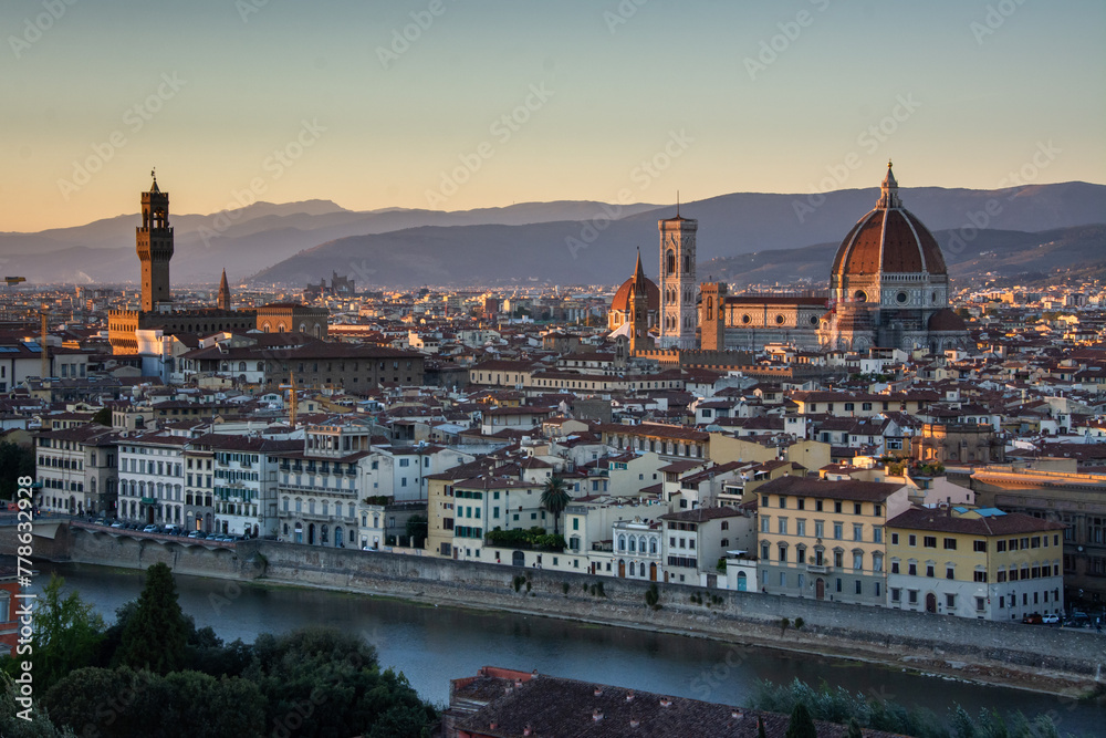 Florence, Italy view at sunset