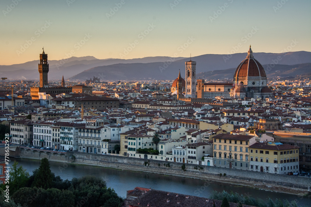 Obraz premium Florence, Italy view at sunset