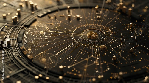 Transistors and diodes form intricate constellations on the board
