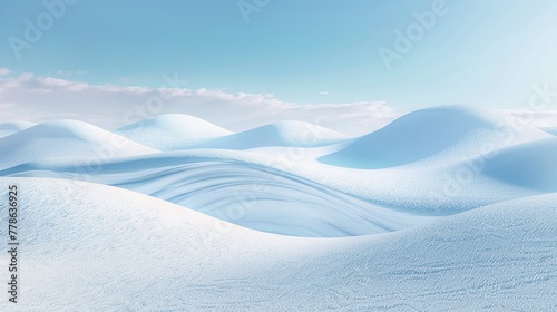 Endless white dunes crystalclear sky above perfect tranquil background