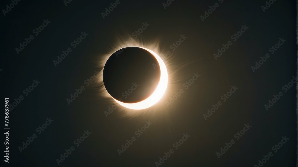 Solar eclipse with darkened earth Solar eclipse with darkened earth