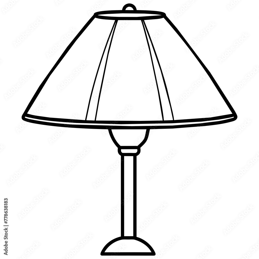 Table lamp isolated on white background - Vector illustration Table lamp isolated on white background - Vector illustration