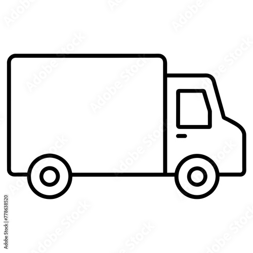 refrigerated truck isolated on white background -Vector illustration