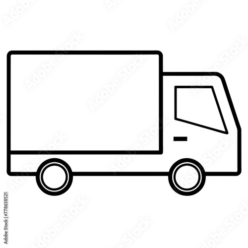 refrigerated truck isolated on white background -Vector illustration