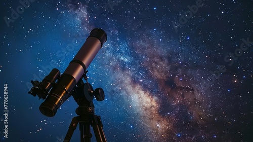 A telescope is pointed at the sky