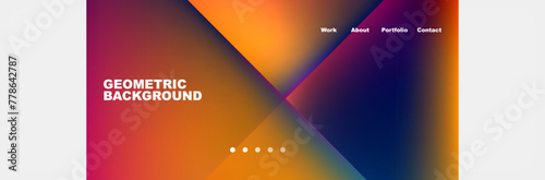 Gradient triangles composition with bright fluid colors. Vector Illustration For Wallpaper, Banner, Background, Card, Book Illustration, landing page