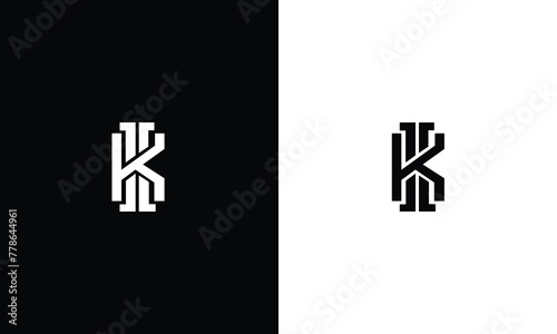 Alphabet letters Initials Monogram logo IK, KI INITIAL, KI letter