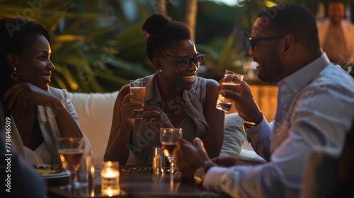 An intimate circle of friends sipping on Granini Sensation creations, the ambiance filled with genuine connections.