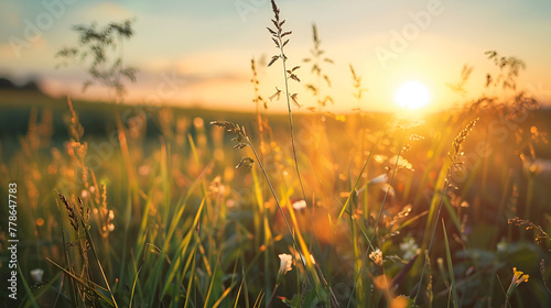 Beautiful natural panoramic countryside landscape 