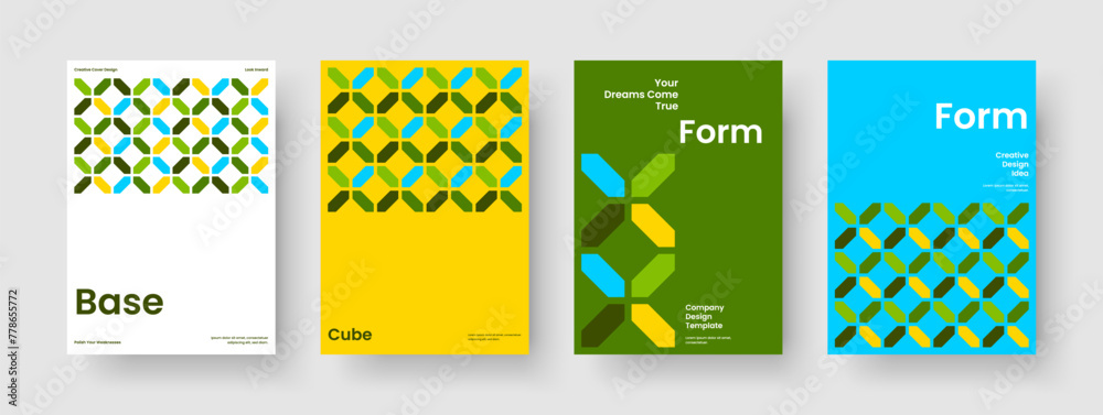 Geometric Brochure Layout. Abstract Report Design. Creative Book Cover Template. Poster. Business Presentation. Background. Banner. Flyer. Journal. Notebook. Portfolio. Handbill. Catalog