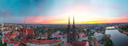 Wrocław, Katedra, Ostrów Tumski, Panorama Wrocławia, Fotografia Miejska photo