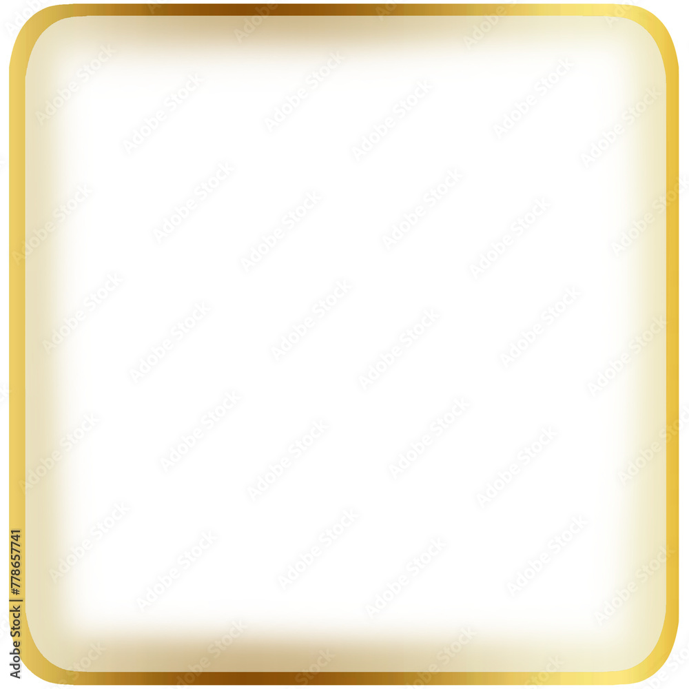 Obraz premium Gold frame golden square frame box ,Elegant digital art box concept. 