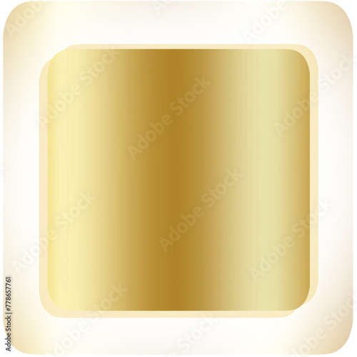Gold frame golden square frame box ,Elegant digital art box concept.