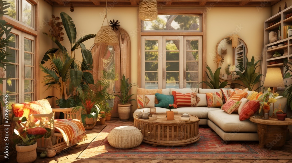 Bohemian Colonial living room Bohemian Colonial living room