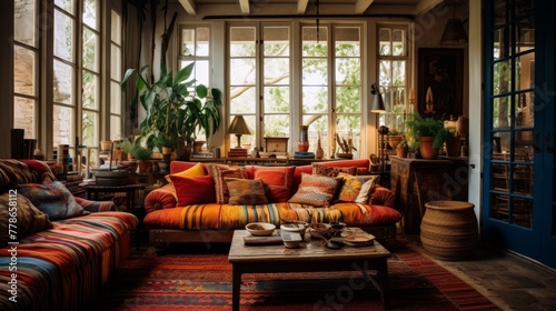 Bohemian Colonial living room