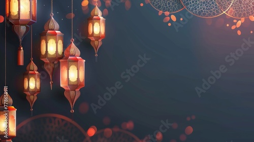 A photo of Eid poster background with text space for Eid Mubarak