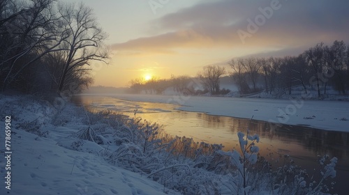 Frozen Rivers and Winter Sunsets, The Peaceful End to Winter Days