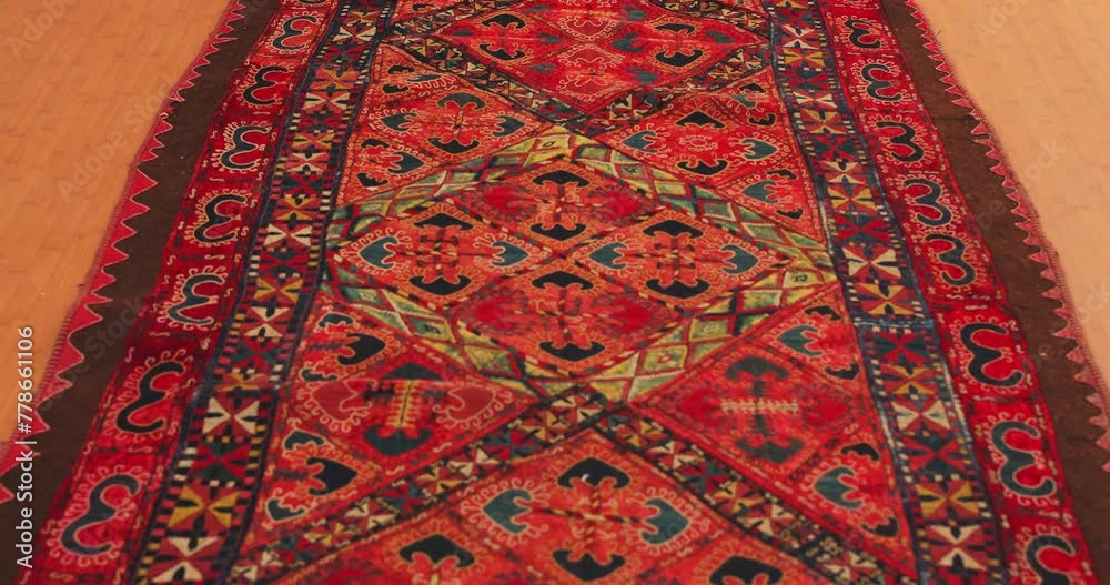 Samarkand carpet is handmade, made according to ancient classical technologies. It is covered with national patterns and ornaments. Samarkand carpet is handmade, made according to ancient classical technologies. It is covered with national patterns and ornaments.