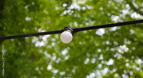 Light bulb on the street.