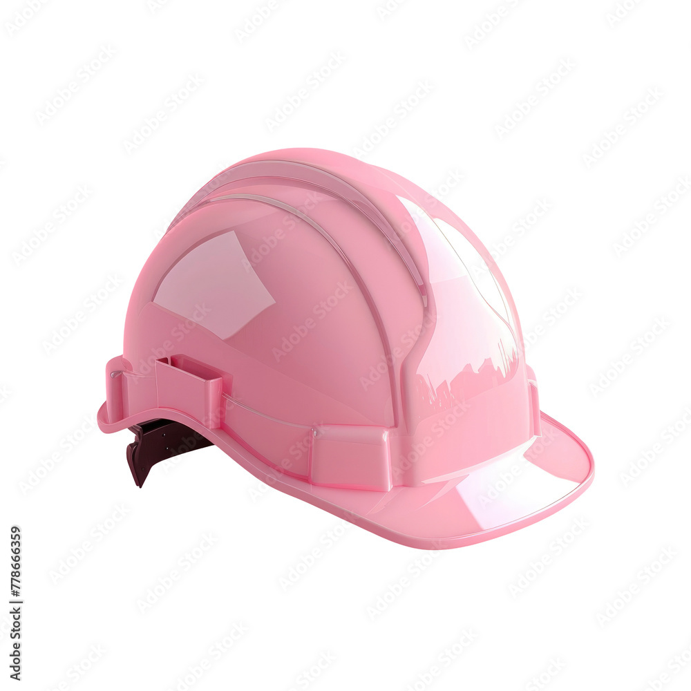 Fototapeta premium Pink hard hat with a bow on it